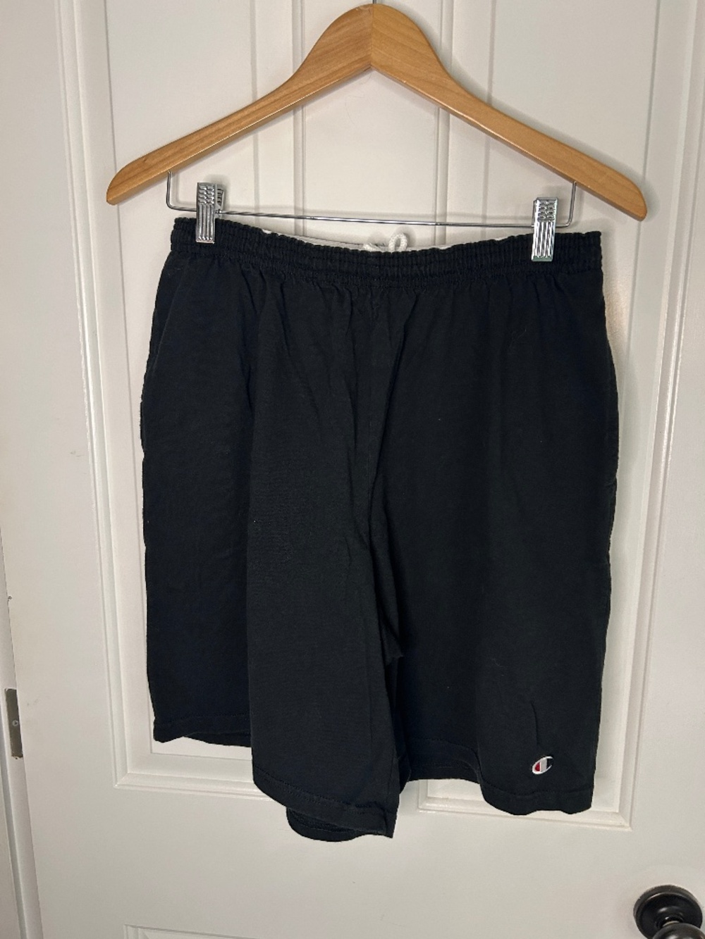 Champion Mens 100% Cotton Gym Shorts - Black - Large